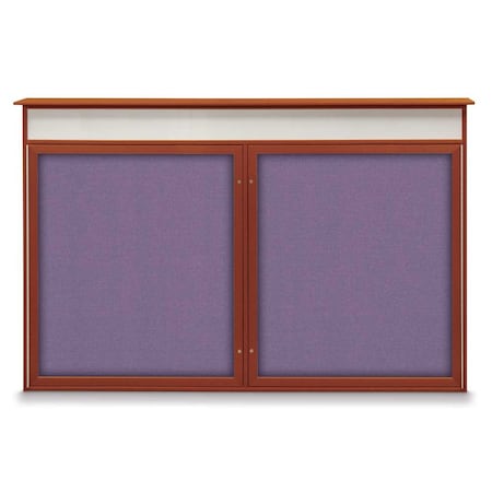 United Visual Products Open Faced Traditional Corkboard, 96x48" UV647A-BRONZE-AMETHY